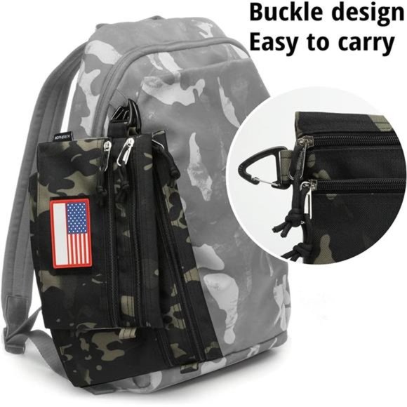 Tactical Carry On Zipper Pouch, Toiletry Bag Packing Sack Cosmetic Kit Makeup - Picture 9 of 12